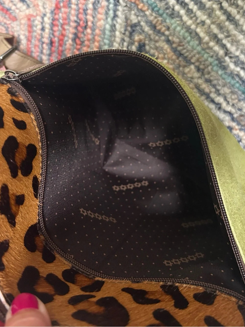 Soruka Louise suede leather Multi-Color Women's Backpack w/Leopard Accent NWT